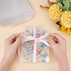 透明PVCボックスキャンディートリートギフトボックス  結婚披露宴のベビーシャワーの荷箱のため  長方形  透明  23.2x14.1x0.1cm  ボックスサイズ：15x26x11.5cm  30個/セット&nbsp;CON-BC0006-74