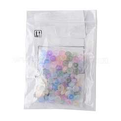 120個 24g 焼き絵用模造翡翠ガラスビーズ  ロンデル  ミックスカラー  6.5x3.5mm  穴：1.4mm&nbsp;DGLA-FS0001-25