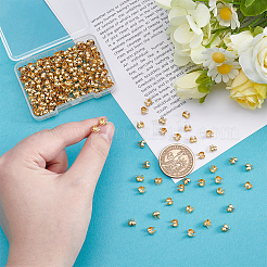 304ステンレススチールボールチープ250個  カロット終了  クラムシェルノットカバー  18KGP本金メッキ  6x4x3mm  穴：1mm  内径：3.5mm&nbsp;STAS-UN0063-53