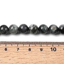 天然石のイーグルアイストーンビーズ連売り  グレードAB  ラウンド  8~8.5mm  穴：0.8mm  約48~49個/連  15.35~15.55''（39~39.5センチメートル）&nbsp;G-G344-A05-8mm