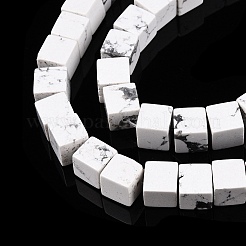 天然石ハウライトビーズ連売り  キューブ  8x8x8mm  穴：1.2mm  約48個/連  15.79''（40.1センチメートル）&nbsp;G-T139-8x8-02A