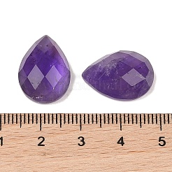 天然石アメジストカボション  ティアドロップ  多面カット  グレードA  18x13x5mm&nbsp;G-C146-04U