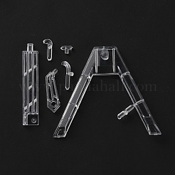 プラスチック製のアクションフィギュアディスプレイ  透明  完成品：9x8.6x7.5cm&nbsp;AJEW-WH0695-181