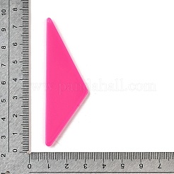 虹色のアクリルパーツ  三角形  濃いピンク  72x23x2mm  穴：1.5mm&nbsp;OACR-S003-03A-02