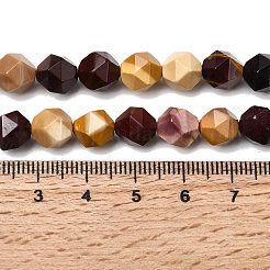 天然石モッカイトビーズ連売り  スターカットラウンドビーズ  多面カット  7~8x7~8x7~8mm  穴：1mm  約46~47個/連  14.72''~15''（37.4~38.1センチメートル）&nbsp;G-Z119-A07-02A
