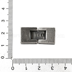 304ステンレススチール製折りたたみ式留め具  長方形  アンティークシルバー  27x12.5x6mm&nbsp;STAS-S185-15AS