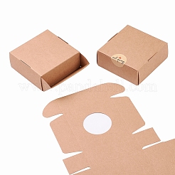 紙菓子箱  丸い窓付き  ベーカリーボックス  ベビーシャワーギフトボックス  正方形  バリーウッド  7.5x7.5x3cm&nbsp;CON-CJ0001-06B