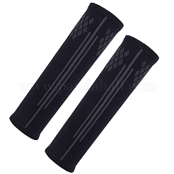 アセテートナイロンバレーボール肘スリーブ  女性用肘ブレース保護カバー  ブラック  241x73~90x4mm&nbsp;AJEW-CN0006-75B