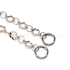 合金バッグハンドル  リングクラスプ付き  バッグストラップ用交換アクセサリー用  プラチナ  40.6cm&nbsp;FIND-WH0092-63P