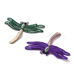 レース刺繍衣装アクセサリー  アップリケパッチ  ミシンクラフト装飾  トンボ  ミックスカラー  60x70x2mm&nbsp;DIY-E016-07