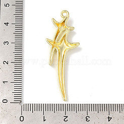 ラックメッキ合金ペンダント  カドミウムフリー＆ニッケルフリー＆鉛フリー  ゴールドカラー  クロス  46x16x4mm  穴：1.8mm&nbsp;FIND-I039-044D-G