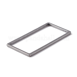 304ステンレススチールリンクリング  長方形  ステンレス鋼色  26x13x1mm  内径：24x11mm&nbsp;STAS-WH0029-25