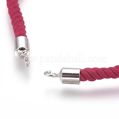 コットンコードブレスレット作り  真鍮パーツ  命の木とフラットラウンド  ミックスカラー  8-5/8インチ（22cm）  穴：2mm&nbsp;KK-F758-03-P