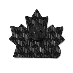 スポーツカナダ フットボール エナメルピン  バックパック用合金ラペルピンバック  ブラック  ファイヤーブリック  30x34mm&nbsp;JEWB-A039-01C-EB