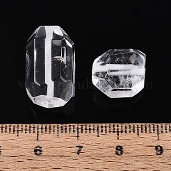天然石クオーツクリスタルビーズ  ナゲット  多面カット  水晶  12.5~24.5x11.5~20.5x9.5~16mm  穴：1~1.4mm&nbsp;G-N360-11A-01