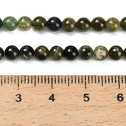 ナチュラルグリーントルマリンビーズ連売り  スムーズなラウンド  4~4.5mm  穴：0.7mm  約87個/連  15.24''（38.7センチメートル）&nbsp;G-P627-4mm-03