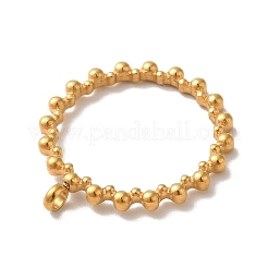 PVD真空メッキ304ステンレスペンダント  長持ちメッキ  リングチャーム  ゴールドカラー  26x23x2mm  穴：2mm&nbsp;STAS-M311-12G