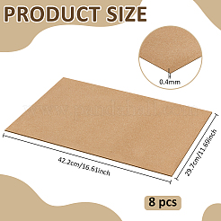 バッグや財布用の混合レザー手工芸ライナーロール  長方形  淡い茶色  422x297x0.4mm&nbsp;DIY-WH0622-756A