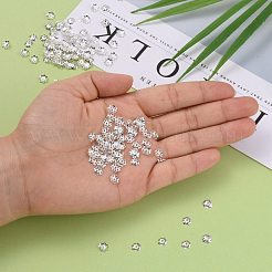 アイアン製ビーズキャップ  銀色のメッキ  直径約6mm  穴：1mm&nbsp;E109-S