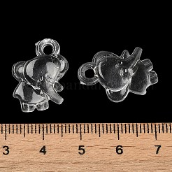 透明なアクリルパーツ  象のチャーム  透明  22x15x5mm  穴：2.5mm  約641個/500g&nbsp;TACR-G048-31