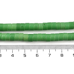 合成ターコイズビーズ連売り  ディスク  ヒシビーズ  染め  ミディアムシーグリーン  6x3.5mm  穴：1mm  約54~55個/連  7.68''（19.5cm）〜7.87''（20cm）&nbsp;G-V003-A01-04