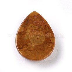 天然インディアンアゲート瑪瑙カボション  ティアドロップ  30x22x7mm&nbsp;G-O176-01