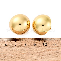 半円形 304 ステンレススチール スタッド イヤリング  ゴールドカラー  22mm&nbsp;EJEW-A125-80G-G