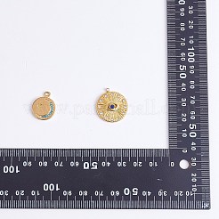 16個8スタイルアイテーマ304ステンレススチールラインストーンペンダント  hamsa hand/hand of miriam & flat round  ゴールドカラー  17.5~23x11~21x2~3mm  穴：1.4~2mm  2個/スタイル&nbsp;STAS-SZ0002-85G