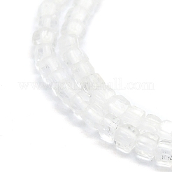 天然石クオーツクリスタルビーズ連売り  多面カット  キューブ  2x2x2mm  穴：0.6mm  約182個/連  15.16''~15.55''（38.5~39.5センチメートル）&nbsp;G-P457-B01-26