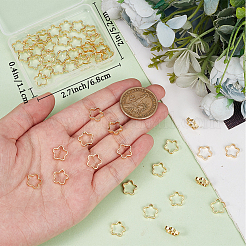 ラックメッキ合金ビーズフレーム60個  花  18KGP本金メッキ  10x10x2.5mm&nbsp;FIND-BBC0002-34