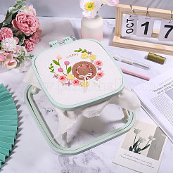 ABSプラスチッククロスステッチ刺繍枠  刺繍ツール  コットンリネンの布とステンレススチールの金具付き  グリーン  280x240x130mm&nbsp;TOOL-WH0166-042
