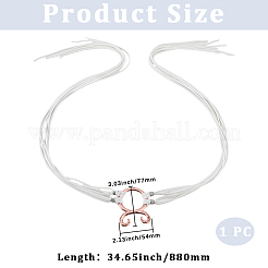 女性用ポリエステルチェーンベルト、レディースドレス  合金パーツ  ホワイト  880mm&nbsp;AJEW-WH20018-51B