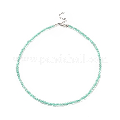 7 個 7 色キャンディーカラーガラスシードビーズネックレスセット女性用  ミックスカラー  15.94インチ（40.5cm）  1pc /カラー&nbsp;NJEW-JN04183