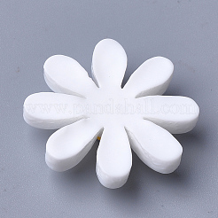 樹脂カボション  花  乳白色  29~30x8~9mm&nbsp;CRES-Q206-16A-08