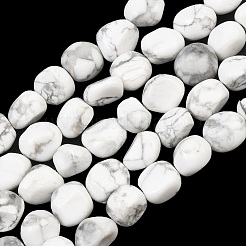 天然石ハウライトビーズ連売り  ナゲット  タンブルストーン  9~11x8~10x6~10mm  穴：0.8mm  約18~19個/連  6.89~7.28''（17.5~18.5センチメートル）&nbsp;GG-CBA787B-A03