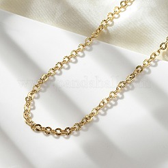 304ステンレススチールボストンリンクチェーンネックレス  18KGP本金メッキ  16~16-1/8インチ（40.8~41cm）&nbsp;BJEW-B072-05G