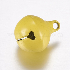 真鍮製ベルペンダント  ラウンド  ミックスカラー  17x14mm  穴：2mm&nbsp;KK-F725-03M