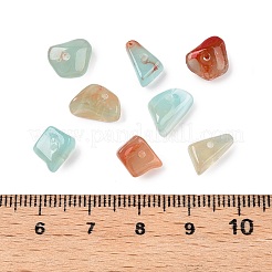 透明なアクリルビーズ  混合図形  淡いターコイズ  7~10x6.5~10.5x4~5.5mm  穴：1.2mm  約2200個/500g&nbsp;OACR-N137-46G