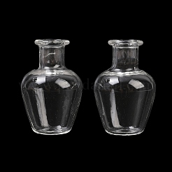透明なガラスビーズ容器  花瓶の形  透明  2x2.95cm  内径：0.5のCM&nbsp;GLAA-G123-07