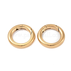 イオンプレーティング（IP）316ステンレス鋼スプリングゲートリング  リング  18KGP本金メッキ  16x3mm&nbsp;STAS-M296-01G-B