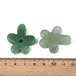 天然石グリーンアベンチュリンペンダント  花のチャーム  34~35x29.5~31x6~7mm  穴：5mm&nbsp;G-T142-44J
