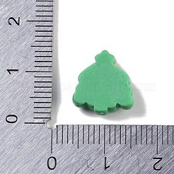 不透明なクリスマステーマの樹脂カボション  クリスマスツリー  12.5x11.5x5.5mm。&nbsp;RESI-H162-06O