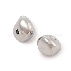 真鍮ビーズ  カドミウムフリー＆ニッケルフリー＆鉛フリー  ナゲット  プラチナメッキ  8x10x10mm  穴：1mm&nbsp;KK-L223-011P