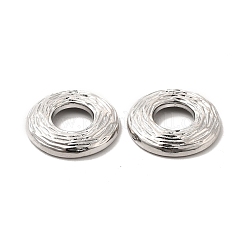 合金ヨーロピアンビーズ  長持ちメッキ  カドミウムフリー＆鉛フリー  プラチナ  20x3mm  穴：8.5mm&nbsp;PALLOY-E024-45P