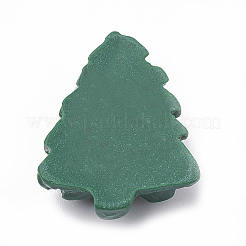 樹脂カボション  クリスマスツリー  濃い緑  24x19x7mm&nbsp;LS-CRES-N016-19
