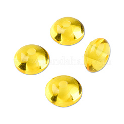 樹脂ビーズ  模造ミツロウ  フラットラウンド  きいろ  8x4.5mm  穴：1.6~1.8mm&nbsp;RESI-N034-02-D02