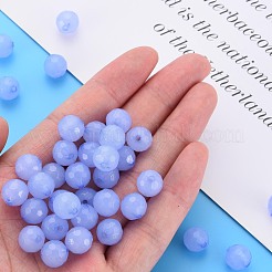 模造ゼリーアクリルビーズ  多面カット  ラウンド  ミディアムスレートブルー  10x9.5mm  穴：1.8mm  約890個/500g&nbsp;MACR-S373-97A-E01