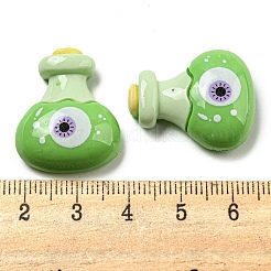 ハロウィーン不透明樹脂デコデンカボション  ライムグリーン  ボトル  25x20.5x7.5mm&nbsp;LS-CRES-H002-02C