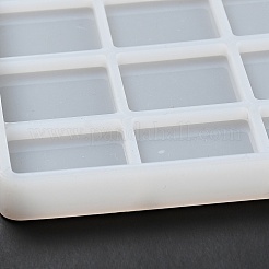 Diy モザイク効果スクエア カップ マット シリコン型  レジン型  UVレジン用  エポキシ樹脂工芸品作り  ホワイト  114x104x9mm&nbsp;LS-DIY-A034-24