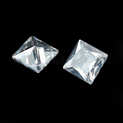 キュービックジルコニアカボション  ポイントバック  正方形  透明  8x8x4mm&nbsp;ZIRC-P116-01B-16